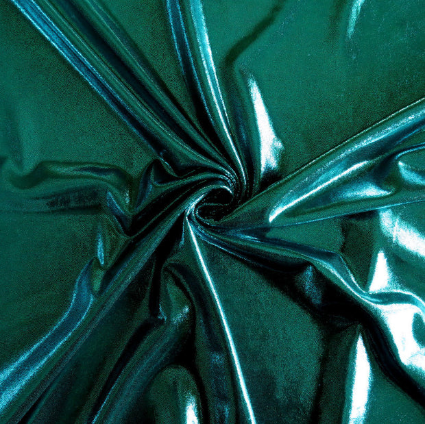 Sea Green Metallic Nylon Spandex Swimsuit Fabric
