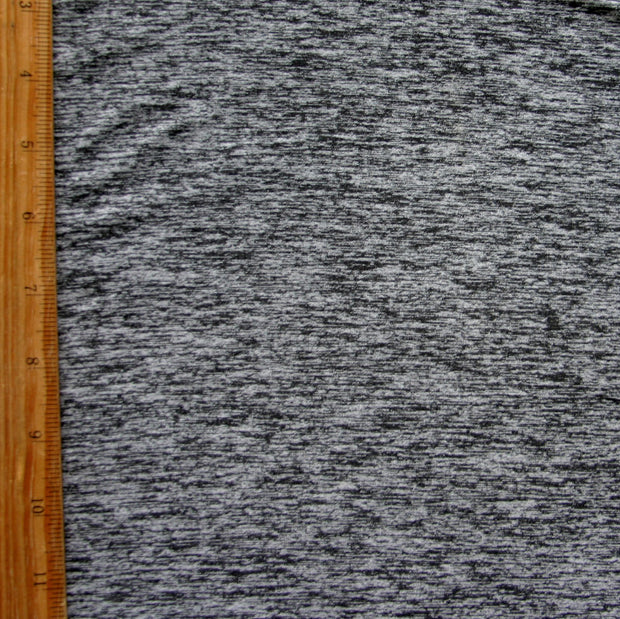 Grey/Black Marl Poly Lycra Knit Fabric