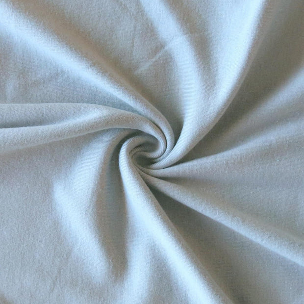 Grey Cotton Rib Knit Fabric