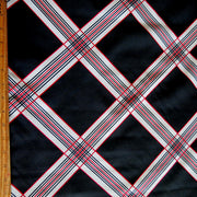Grey/Red Diamond on Black Microfiber Boardshort Fabric