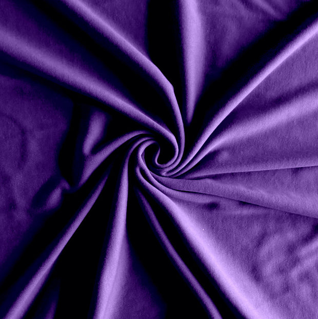 African Violet Cotton Interlock Fabric