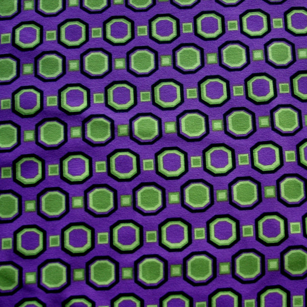 Halloween Medallion Stripes Cotton Lycra Knit Fabric
