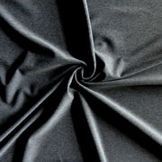 Heathered Charcoal Brushed Poly Lycra Jersey Knit Fabric - 18" Remnant