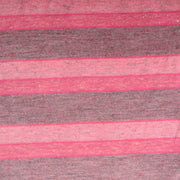 Shades of Heathered Pink and Grey Stripes Knit Fabric - 28" Remnant