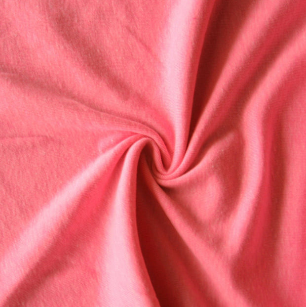 Heathered Pink Cotton Rib Knit Fabric