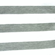 Heathered Grey and White Wide Stripe Cotton Knit Fabric
