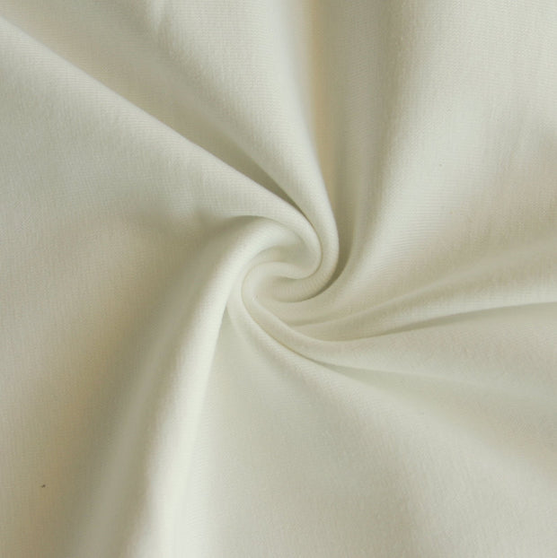 Creme Cotton Heavy Rib Knit Fabric