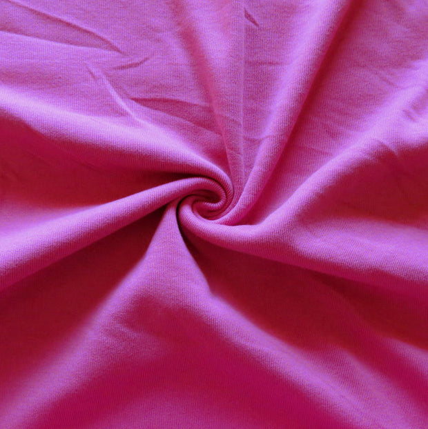 Dark Pink Cotton Heavy Rib Knit Fabric - 20" Remnant