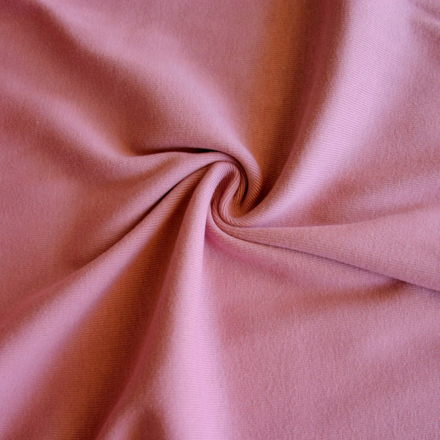 Lavender Rose Cotton Heavy Rib Knit Fabric