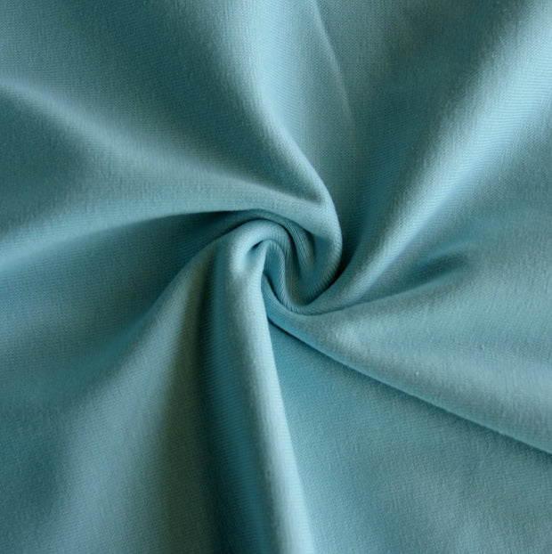 Pewter Cotton Lycra Heavy Rib Knit Fabric