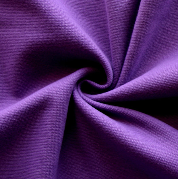 Royalty Purple Cotton Lycra Heavy Rib Knit Fabric
