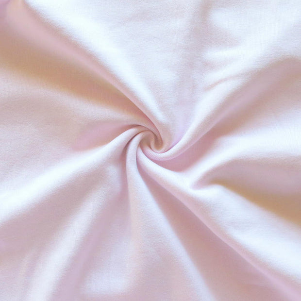 Very Light Pink Cotton Heavy Rib Knit Fabric