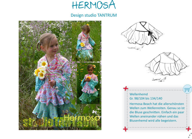 Hermosa Wave Shirt Sewing Pattern by StudioTANTRUM