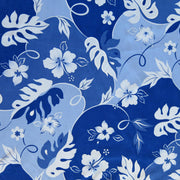 Shades of Blue Hibiscus Floral Microfiber Boardshort Fabric