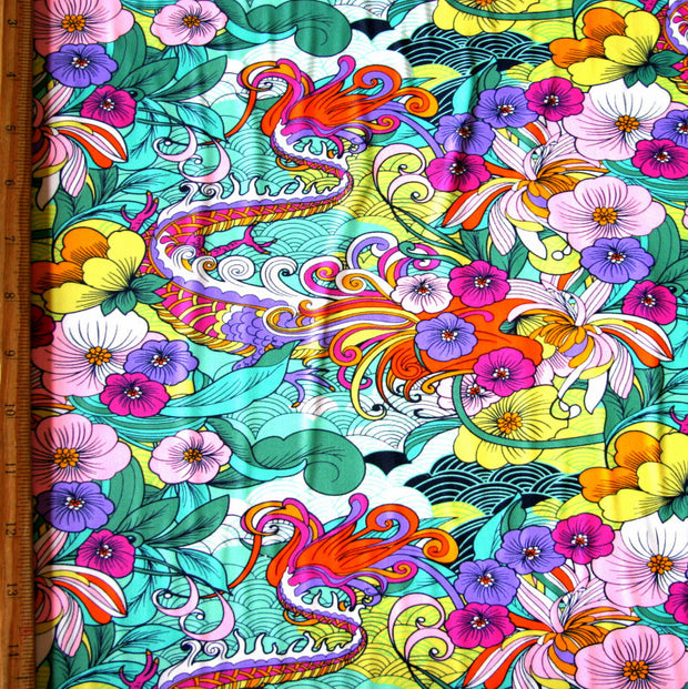 Hidden Dragon Nylon Lycra Swimsuit Fabric