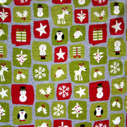 Holiday Patches Cotton Knit Fabric
