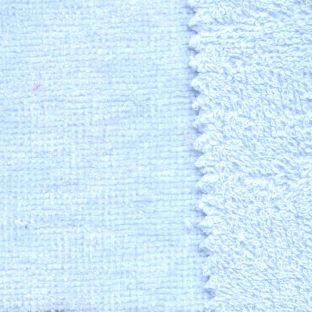 Iced Blue Cotton Woven Terry Velour Fabric - Seconds - Less Than Perfect