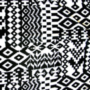 Ikat Aztec Cotton Lycra Knit Fabric