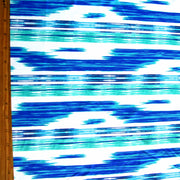 Ikat Multi Stripe on White Nylon Lycra Swimsuit Fabric