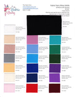 Fabric Fairy Shiny Solids Swatch Card
