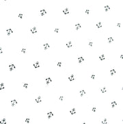 Tiny Anchors on White Cotton Knit Fabric