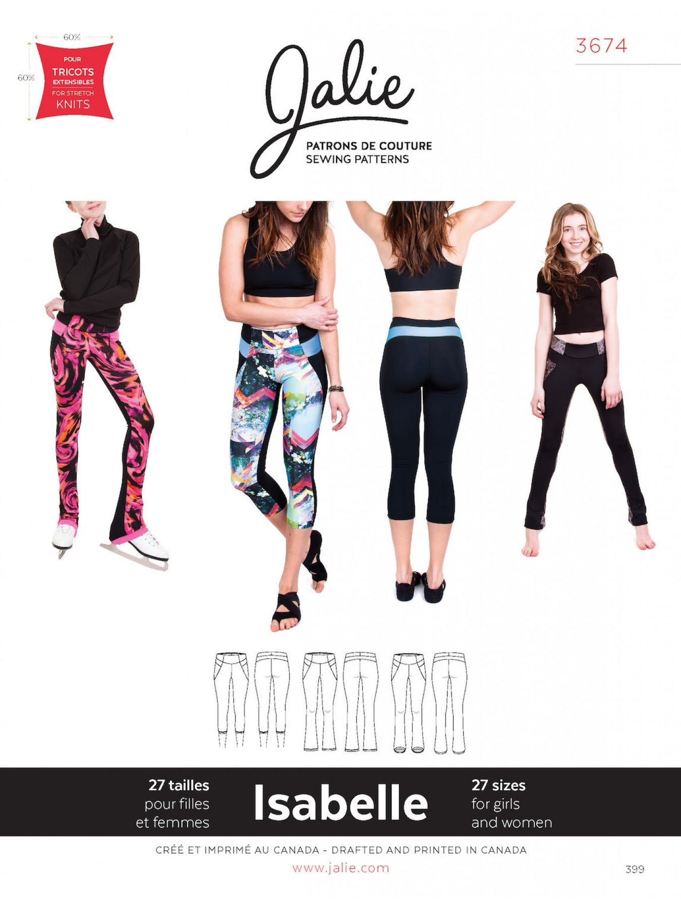Isabelle Leggings and Skating Pants Sewing Pattern by Jalie – The