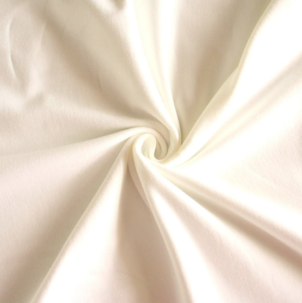 Ivory Cotton Lycra French Terry Fabric