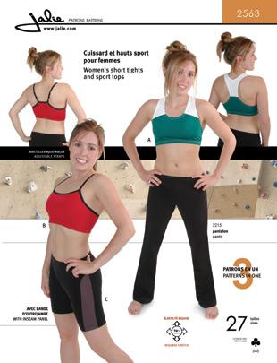 Sports Top and Short Tights Sewing Pattern by Jalie