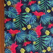 Jungle Navy Nylon Spandex Swimsuit Fabric