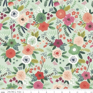 Trend Main Mint Cotton Lycra Knit Fabric by Riley Blake