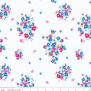 Carolina Main White Cotton Lycra Knit Fabric by Riley Blake