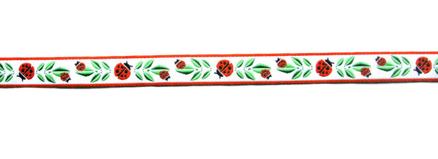 Ladybug Picnic Woven Ribbon Trim