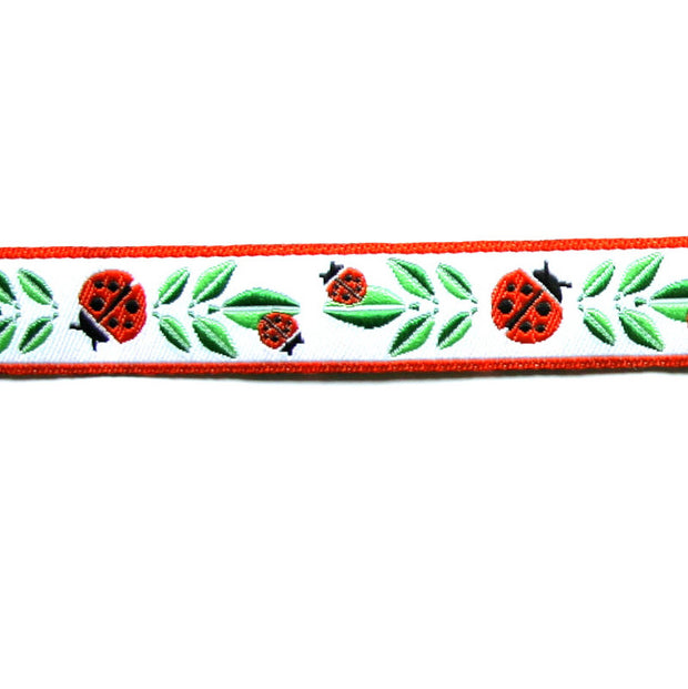 Ladybug Picnic Woven Ribbon Trim