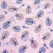 Ladybug Power on Pink Cotton Lycra Knit Fabric