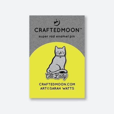 Cat Lady Enamel Pin by CraftedMoon