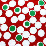 Large Christmas Polka Dot Cotton Lycra Knit Fabric