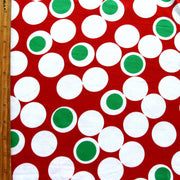 Large Christmas Polka Dot Cotton Lycra Knit Fabric