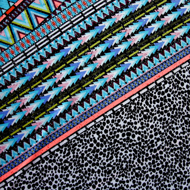 Large Scale Diamond Animal Print Nylon Lycra Swimsuit Fabric