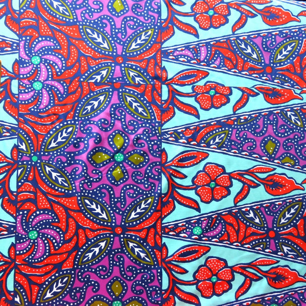 Large Scale Dotty Floral Nylon Spandex Swimsuit Fabric - 32" Remnant