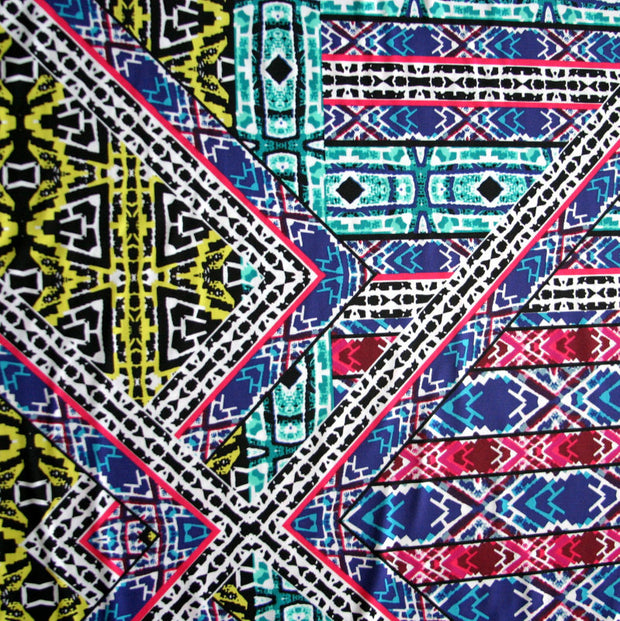 Large Scale Mosaic Tiles Nylon Lycra Swimsuit Fabric