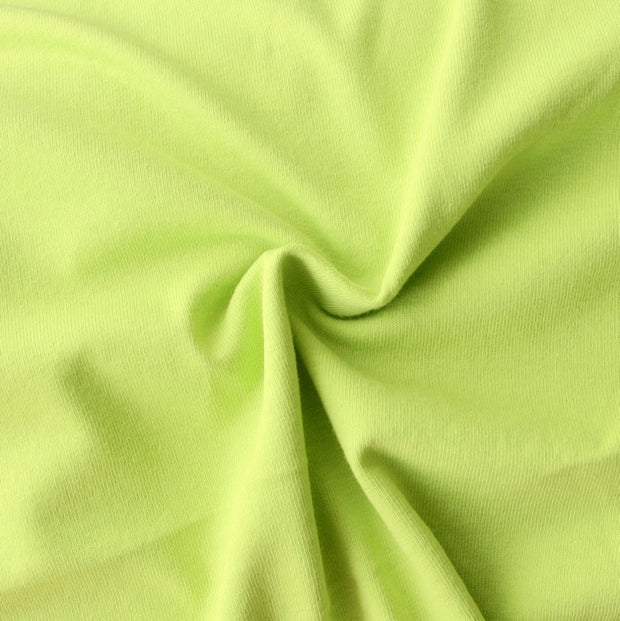 Light Green Tubular Cotton Jersey Knit Fabric