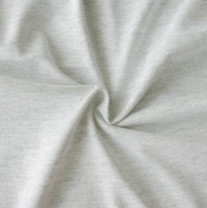 Light Heathered Grey Cotton Jersey Knit Fabric The Fabric Fairy