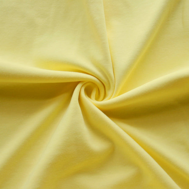 Light Yellow Cotton Interlock Fabric