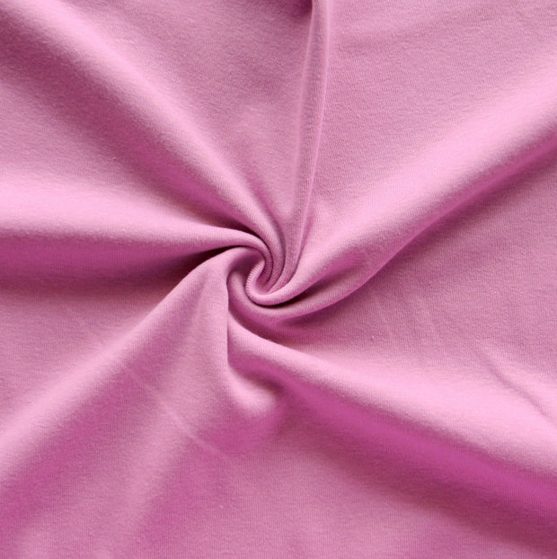 Lilac Cotton Rib Knit Fabric