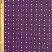 Lilac Mini Dots on Burgundy Nylon Spandex Swimsuit Fabric