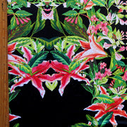 Lily Paradise on Black Nylon Spandex Swimsuit Fabric