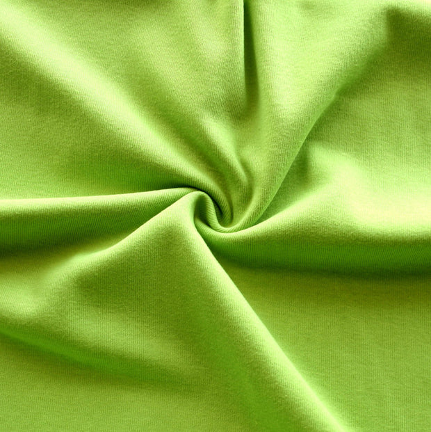 Lime Green Cotton Rib Knit Fabric