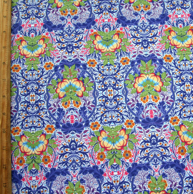 Lotus Paisley Nylon Spandex Swimsuit Fabric