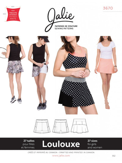 Loulouxe Skort Sewing Pattern by Jalie