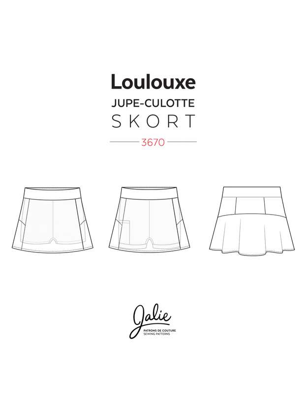 Loulouxe Skort Sewing Pattern by Jalie